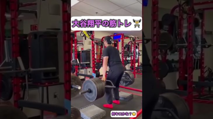 大谷翔平の筋トレ！🏋️ めっちゃ重そう👏　デッドリフト