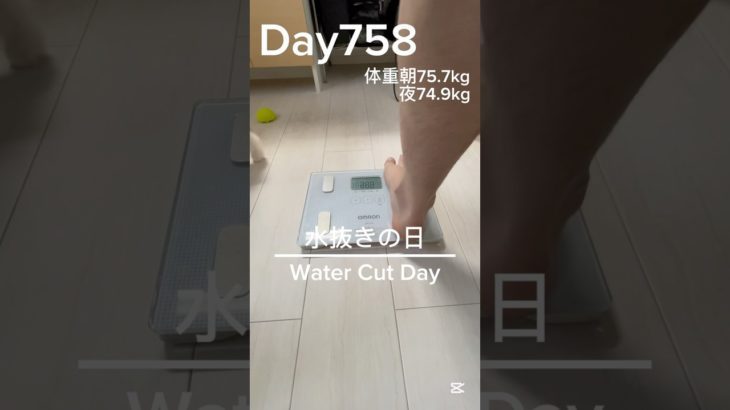 【筋トレ758日目】水抜きの日#筋トレ#トレーニング#ダイエット #水抜き #減量 #銭湯 #サウナ #半身浴 #cuttingphase #powerlifting #パワーリフティング