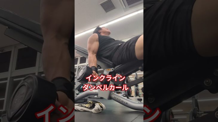 インクラインダンベルカール#スマ100 #workout  #ワークアウト #ジム#筋トレ #インクラインダンベルカール#二頭筋#gym